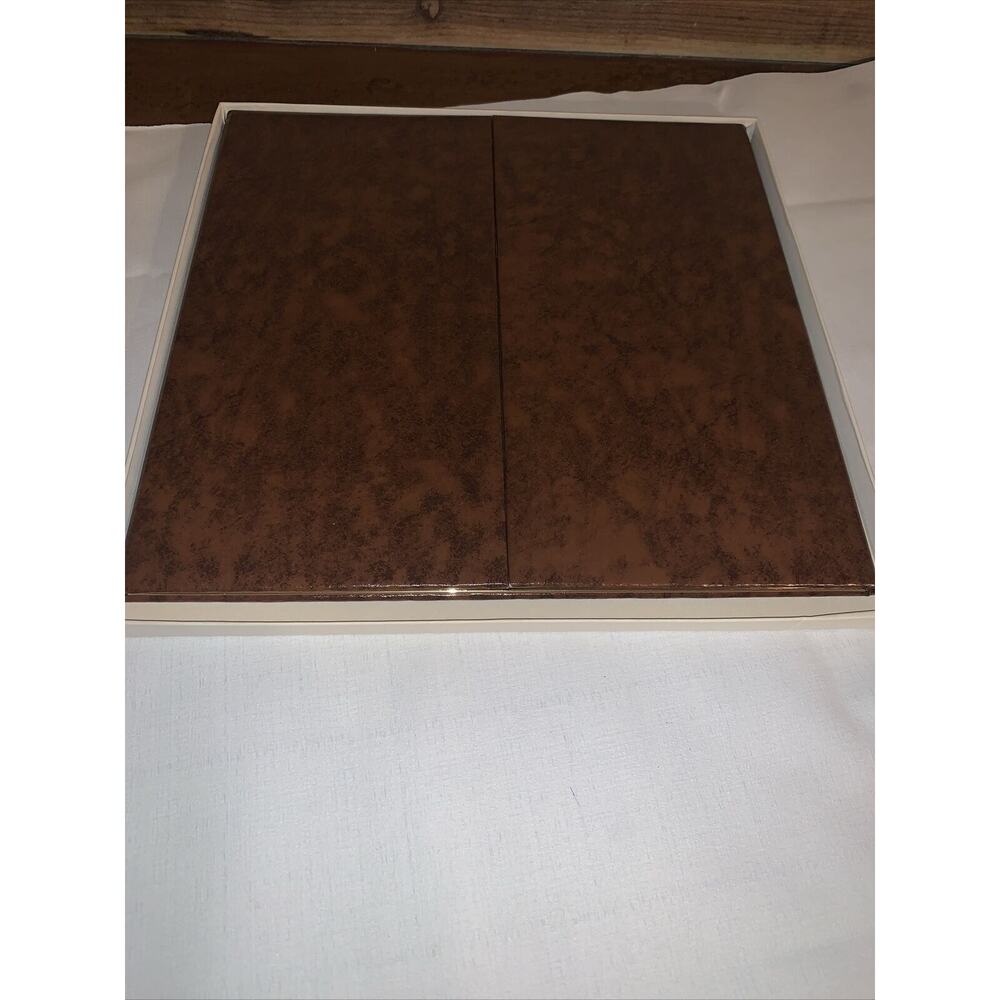 Vintage NOS Art Leather “Encore Folio” Cognac/Grey Int Leather Photo Display - Picture 9 of 9